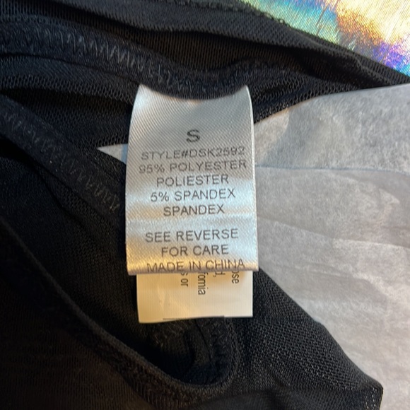 New, Black mesh mini skirt - Picture 8 of 9